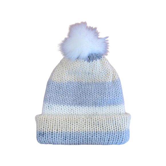 Handmade Knit Winter Stocking Cap Beanie Hat - Picture 2 of 4